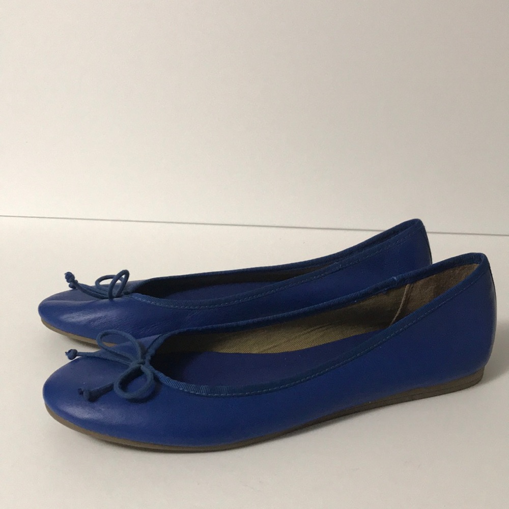 NWOT Leather Franco Sarto 9M Blue Ballet Flat Shoes
